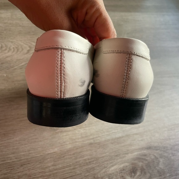 koio brea off white pearl modern italian leather penny slot loafer shoes size 37 - Picture 7 of 9